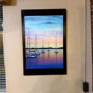 Serene Sunset Sailboat Wall Art